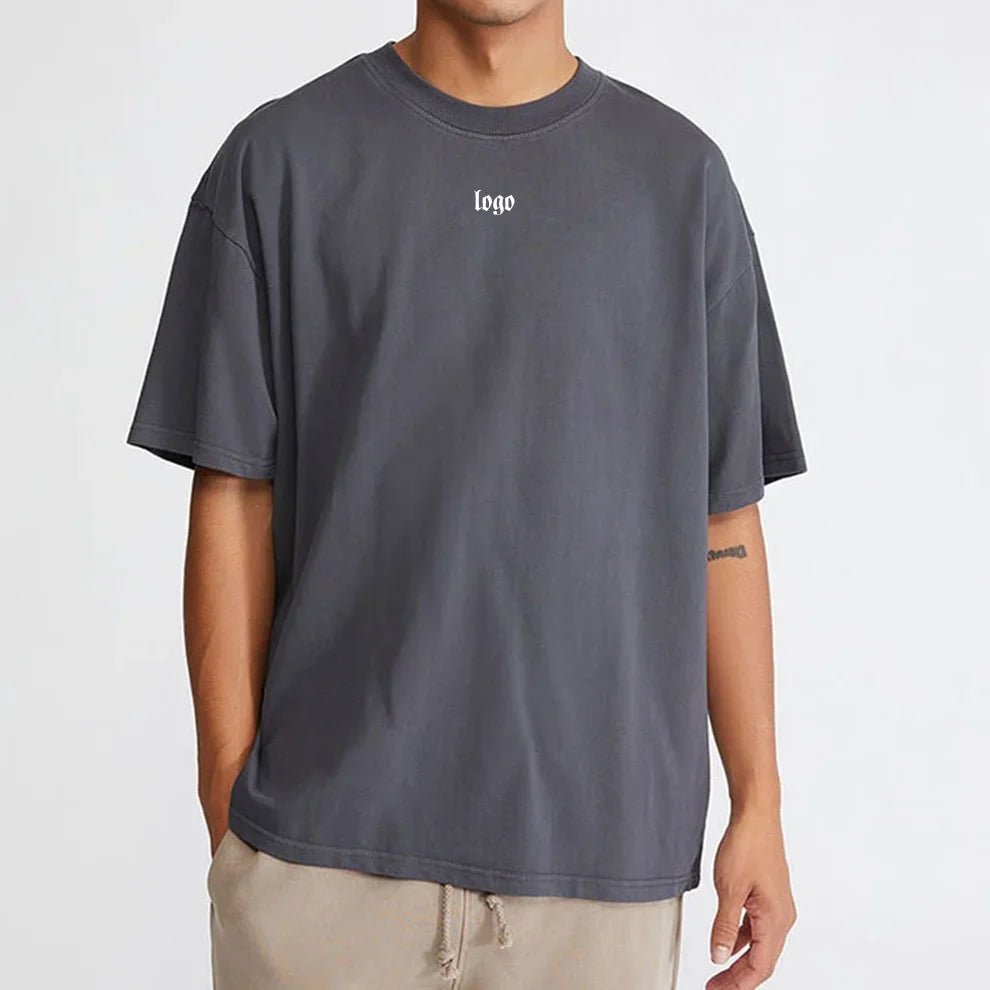 Custom Graphic Tees T Shirts Printed Men's Silk Screen Printing Hop T-Shirt Men 230g Oversized Tshirts