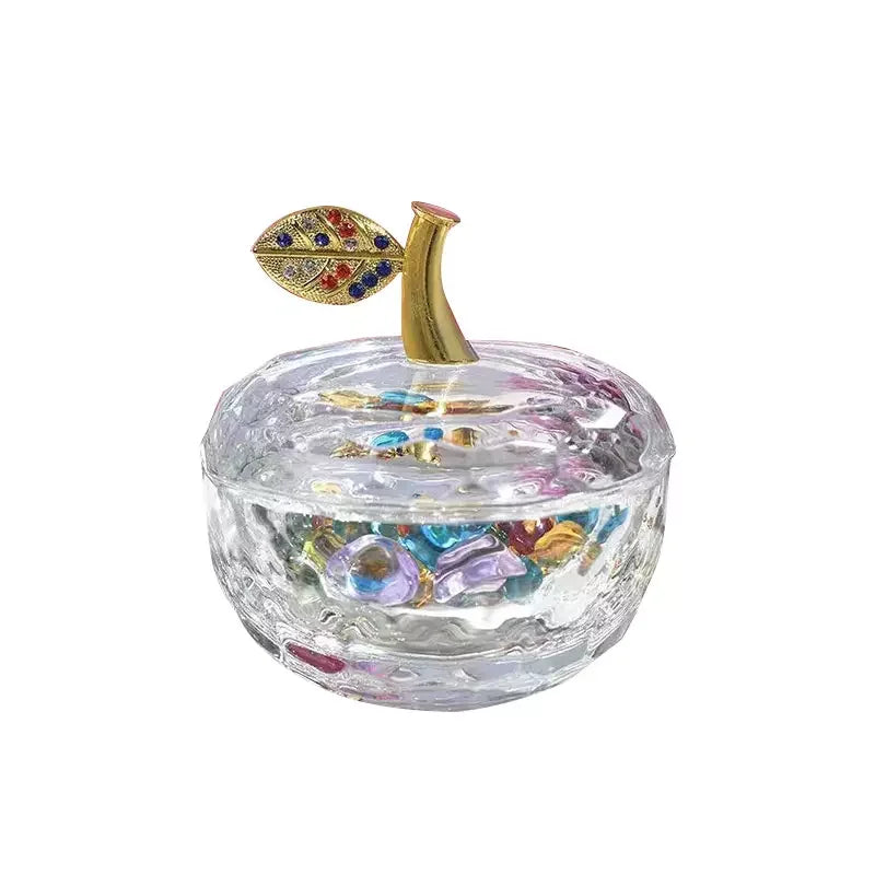 Wholesale Crystal Diamond Candy Box Glass Storage Sugar Bowl Candy Dish with Dome