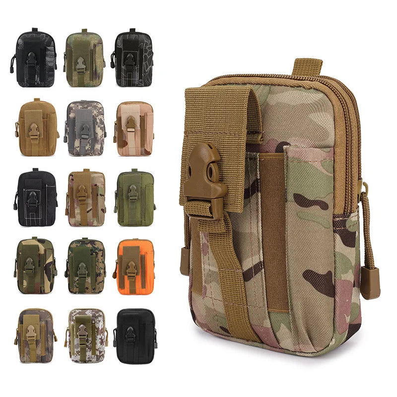 Outdoor Camouflage Bag Mobile Phone Holder Waist Belt Sports Hunting Pouch Multifunctional Tactical Wallet Pouch