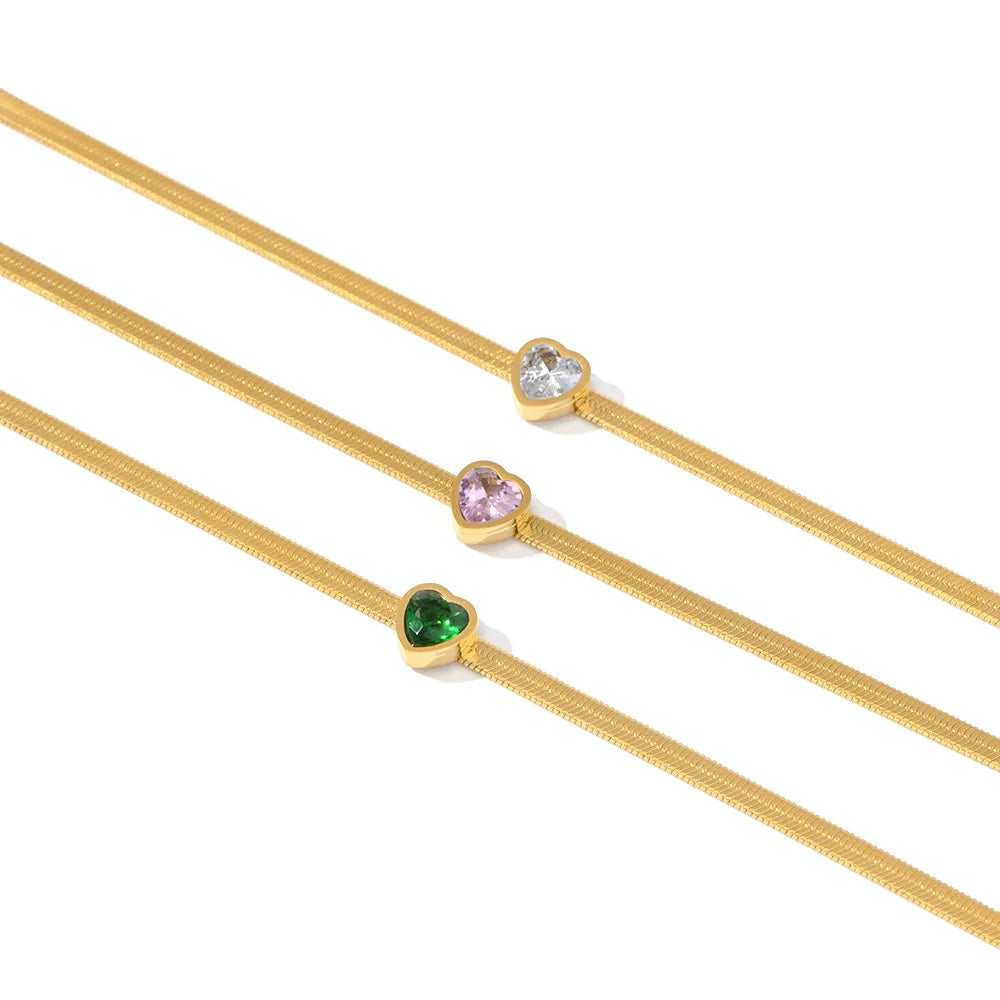 SC Hot Selling Fashion Stainless Steel Bracelets Shimmery Colorful Diamond Bracelet Funky Snake Bracelet for Women