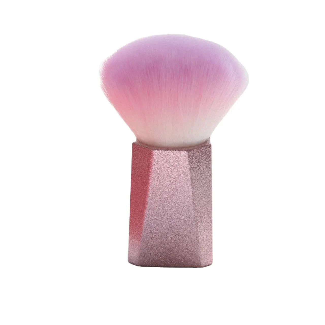 Pink Matte Handle Large Soft Nylon Hair Nail Dust Cleaner Brush Custom Logo Wholesale Manicure Tool Makeup Plastic Brush