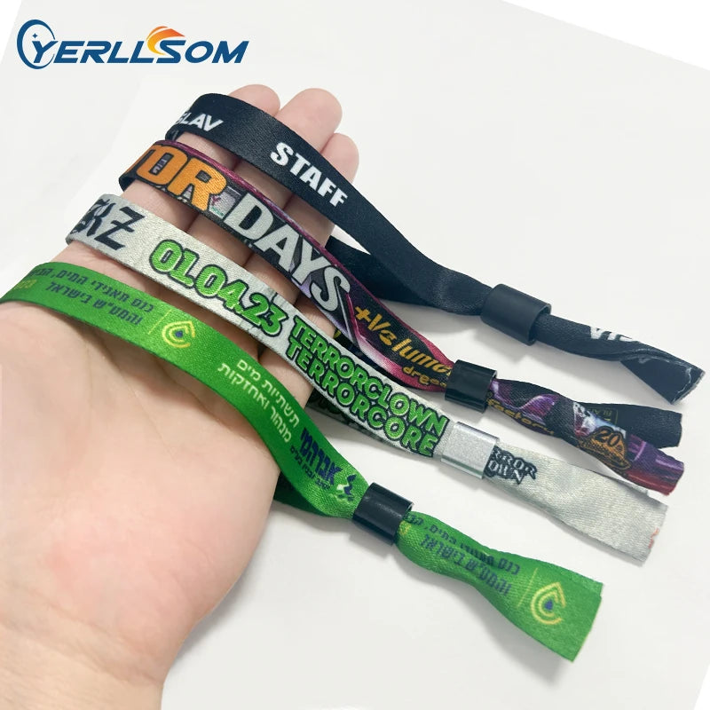 Promotional New Design Men Women Custom Fabric Elastic Wristbands Bracelet