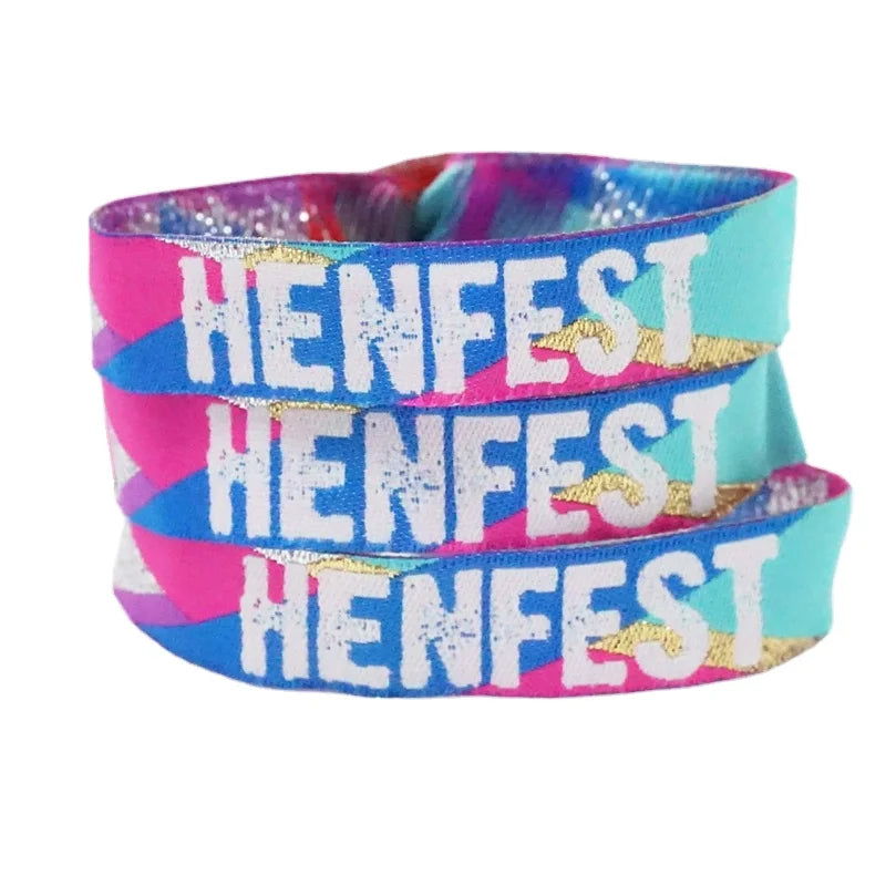One Time Use Eco Friendly Polyester Fabric Closure Christmas Wristband with Security Lock
