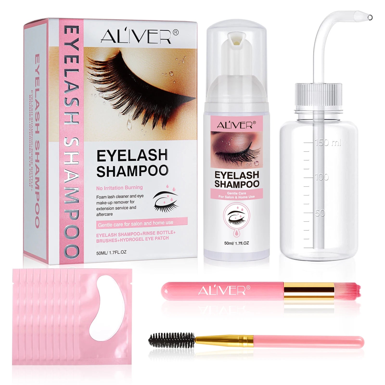 Private Label Gentle Oil Free Eyelash Body Wash Eyelash Shampoo Eyelash Foam Cleaner Kit for Lash Extension