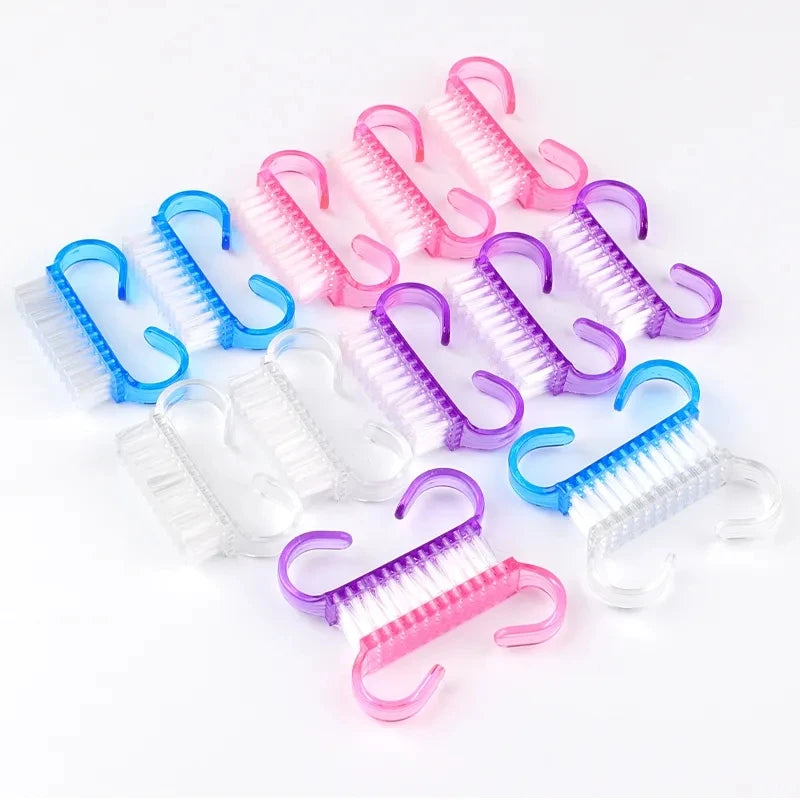 Plastic Nail Cleaning Brush Soft Remover Dust Cleaner Acrylic Small Angle Crystal Brushes for Nail Manicure Tools