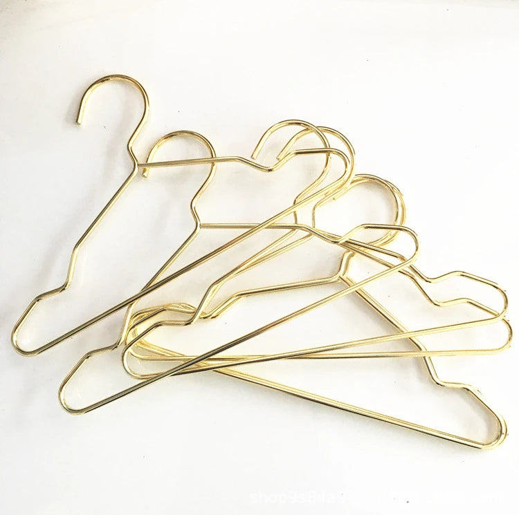 Hooks for Pet Clothes Pet Clothing Hanger Dog Clothes Mini Metal Small Clothing Hanger Gold Cat Teddy Display Clothes Hanging