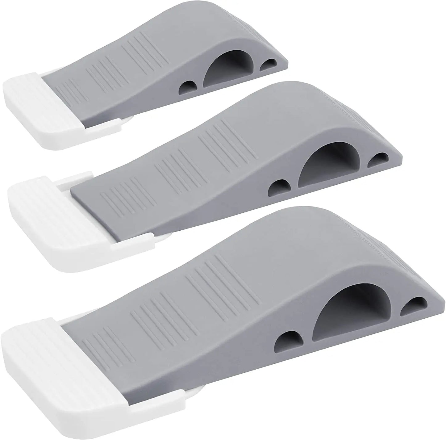 Door Stop Wedge  for Bottom of Door Rubber Security Wedge Stackable Heavy Duty Door Stoppers With Holder for Home Office Clas