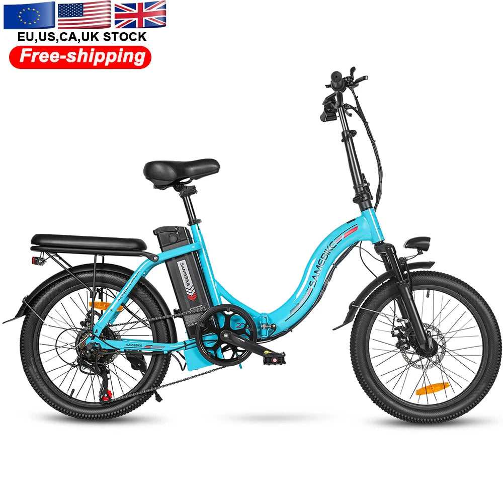 2024 SAMEBIKE Lady City Folding 36V12Ah Lithium Battery Free Shipping EU Warehouse 20inch City Electric Bike