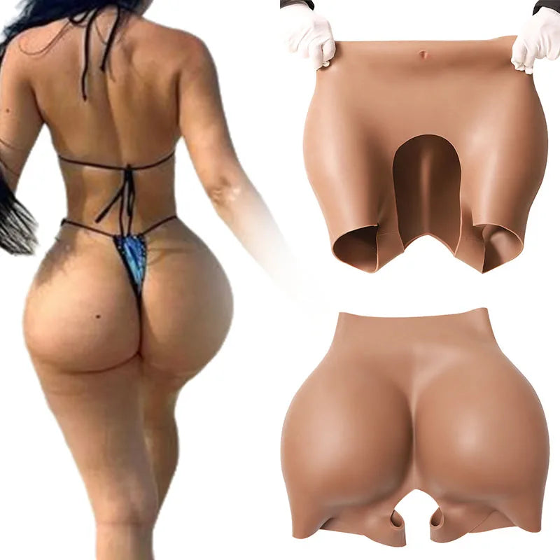 African Woman Silicone Shapers Big Hips Lifter and Buttocks Padding Flexible Pant Shapewear Fake Butt and Hips Enhancing Pant
