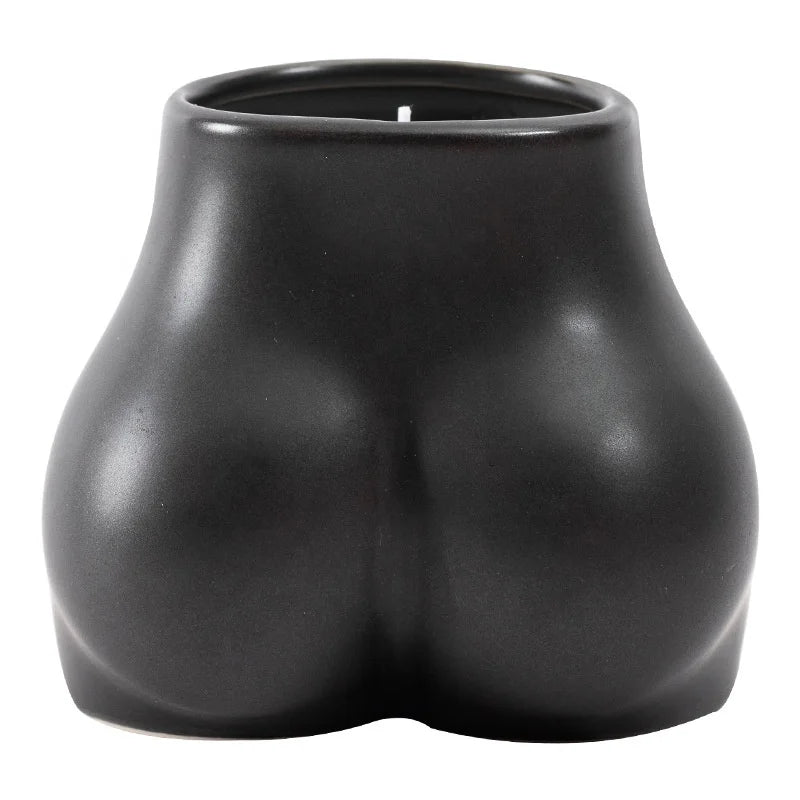 European Body Shape Ceramic Empty Aromatherapy Candle Holder Matte Jar for Home Decoration Valentine's Day Heat Resistant