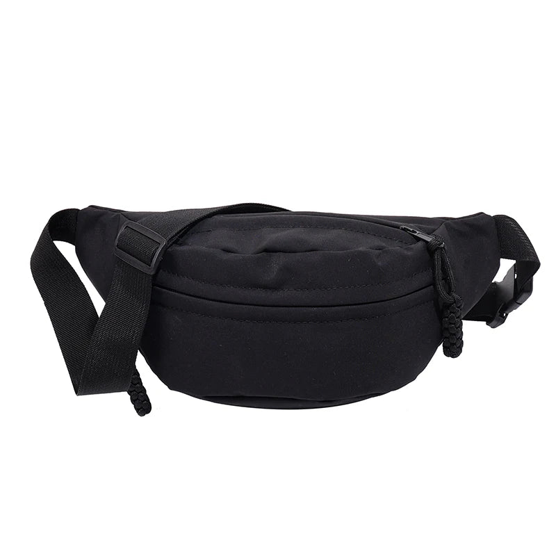 DICHOS New Fashion Unisex Customized Canvas Casual Messenger Bag Nylon Zipper Closure Outdoor Sports Durable Fanny Pack