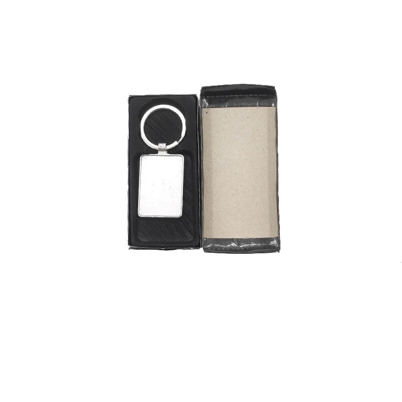 12PCS/Lot Custom Metal Keychain Sublimation Blank Metal Keychain for Promotional Gifts