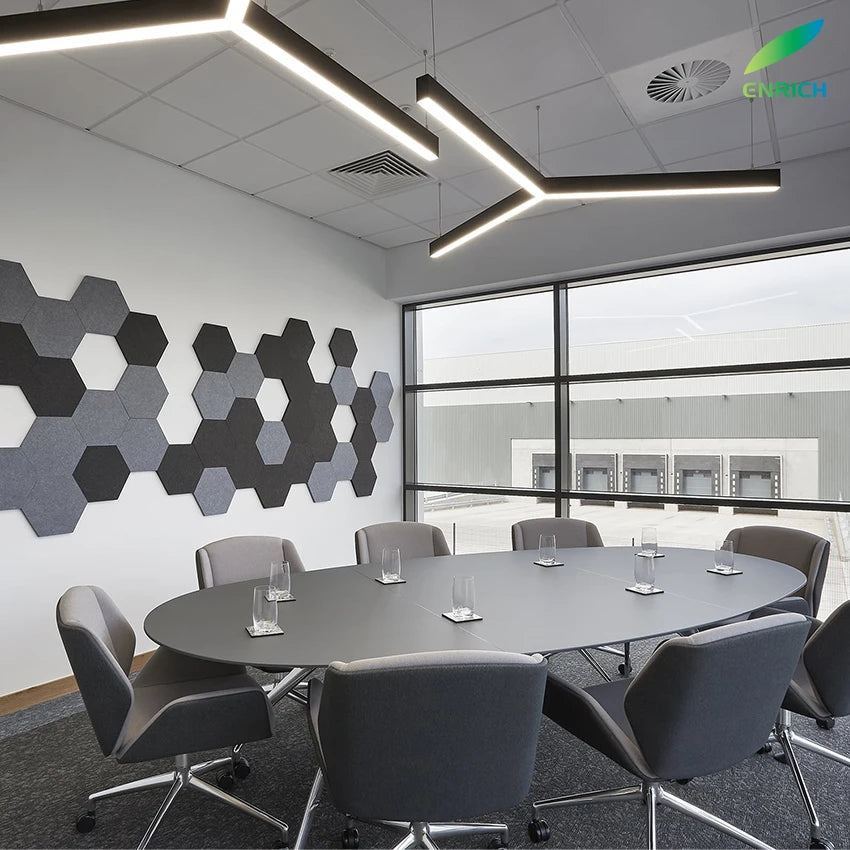 New Sounds Absorbing Light Y Shape Led Linear Pendant Light for Supermarket Library Office School