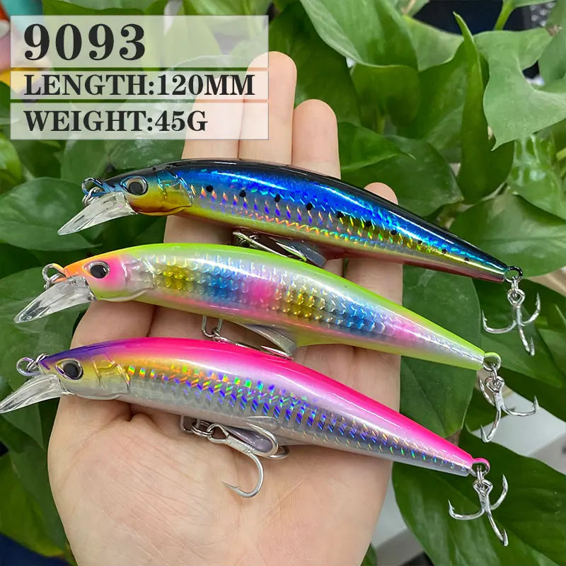 Casting Lures Fishing Heavy Sinking Minnow Fish Lure 120mm 45g Deep Sea Bass Lure Trolling Saltwater Artificial Baits