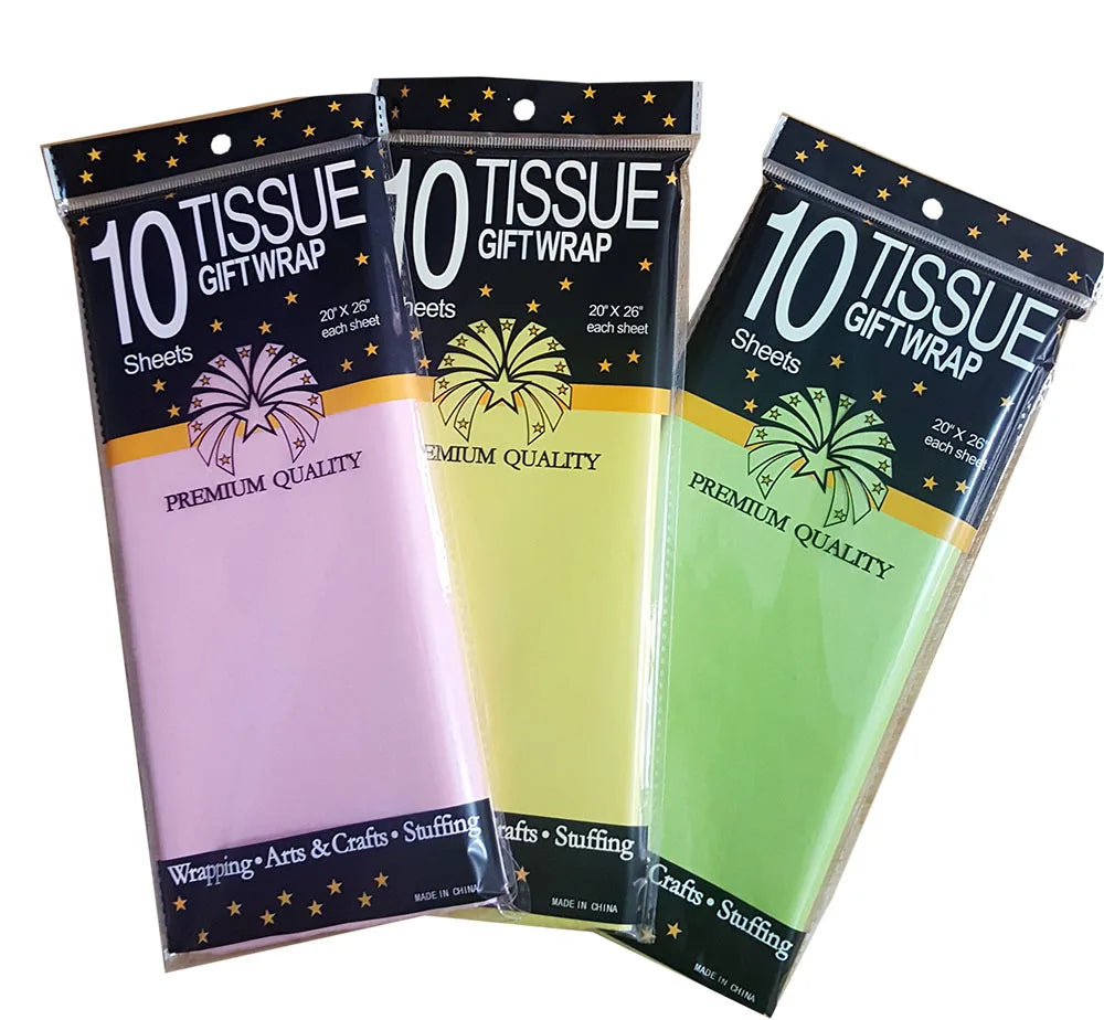 Solid Color Double-Sided Coated Craft Paper-Recyclable Tissue Paper for Gift Wrapping
