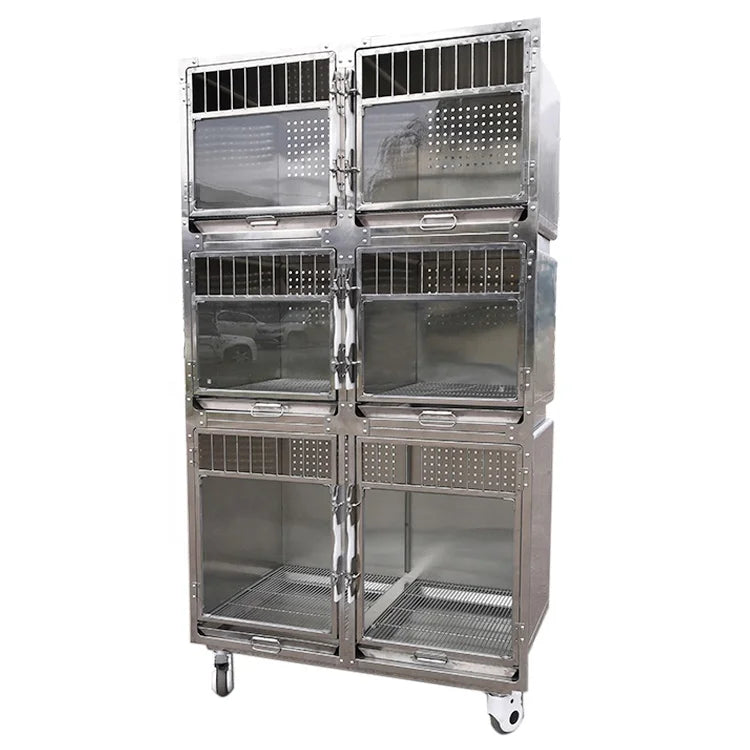 LIZE PET High Quality Stainless Steel Veterinary Cage Wood Houses for Pet Hospital Dog Pet Health Care Equipment
