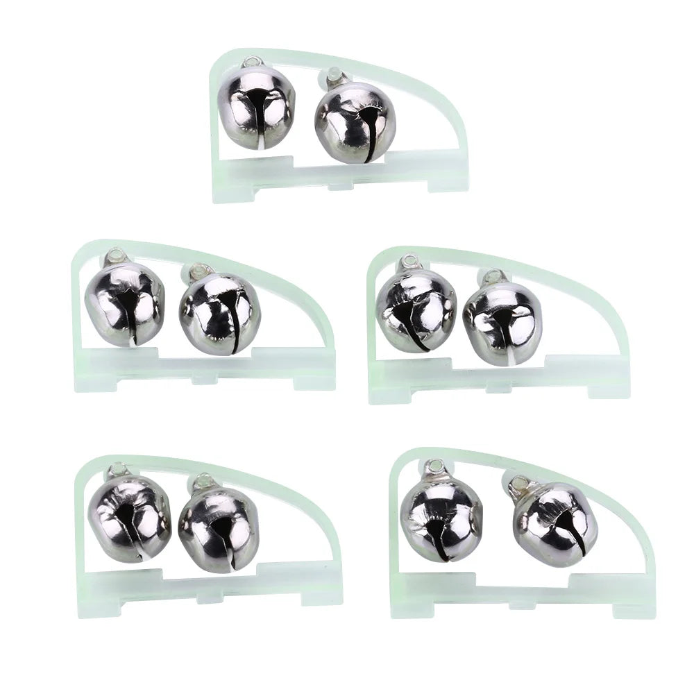 Fishing Bite Indicator Fishing Rod Alarm Bells Night Light Clamp Tip Clip Bells Twin Bells Sea Fishing Accessories Tackle Too