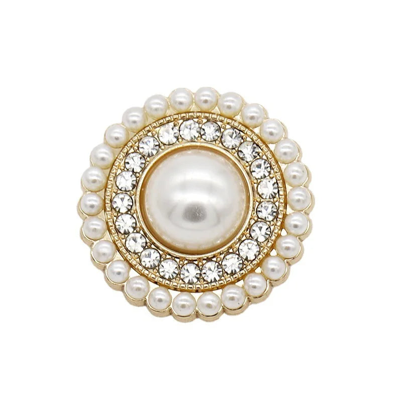 Wholesale Eco-Friendly Metal Beads Shank Button Vintage Small Fragrance Gem Sunflower Style Shirt Curtain Buckle
