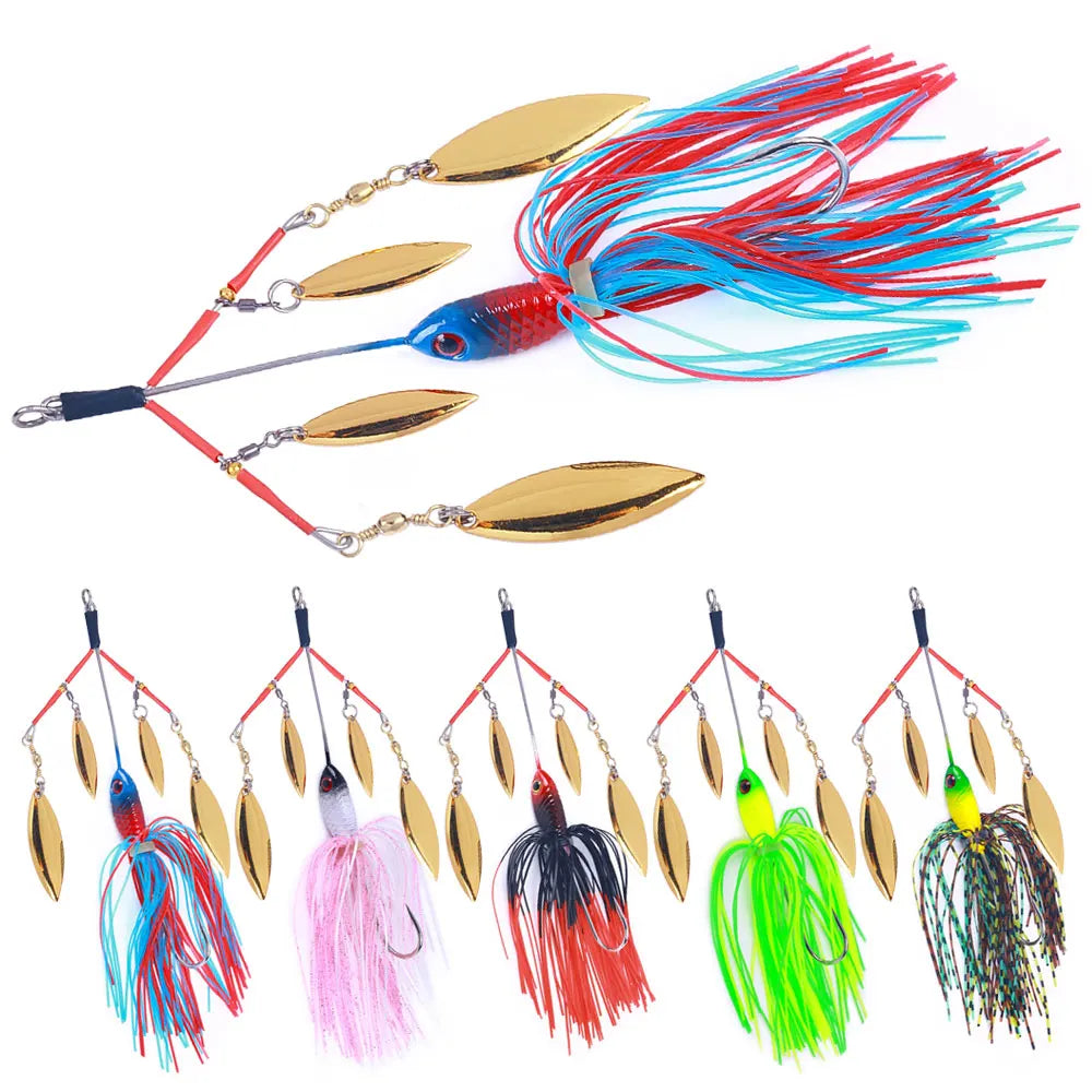 Buzz Bait Blades Lead Head Jig Buzzbait Lure Spinners Bass Fishing Lure