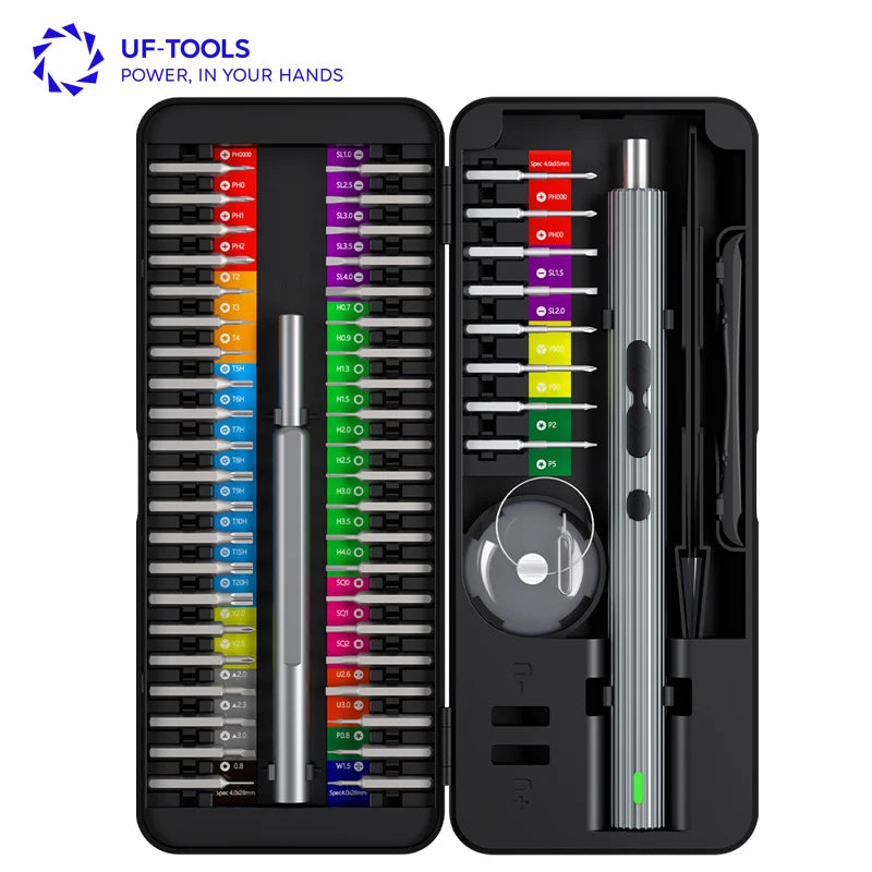 Mini 58 in 1 Electric Precision Screwdriver Kit LED Light Cordless Rechargeable Lithium-Ion Battery Screwdriver DIY Industria