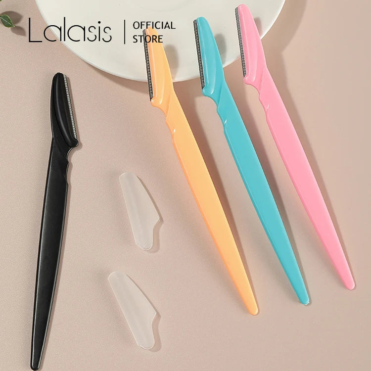 Lalasis Disposable Eyebrows Trimmer Makeup Tool Kit Eyebrow razor Pencil Trimmer Hair Scissors