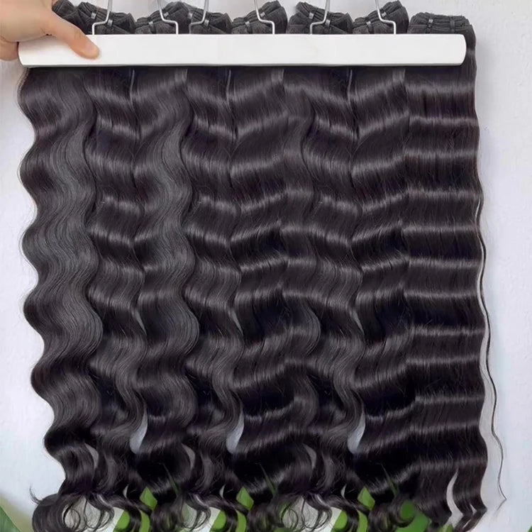 Wholesale Drop Shipping Natural Wave Cuticle Alingned Single Donor Double Drawn Cambodian Virgin Human Hair Bundle Vendors