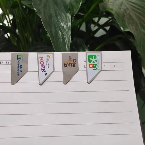 High Quality Promotional Metal Paper Clips Eco-friendly Cheap Printed Private Label Bookmark Stationary Office Metal Paper Cl