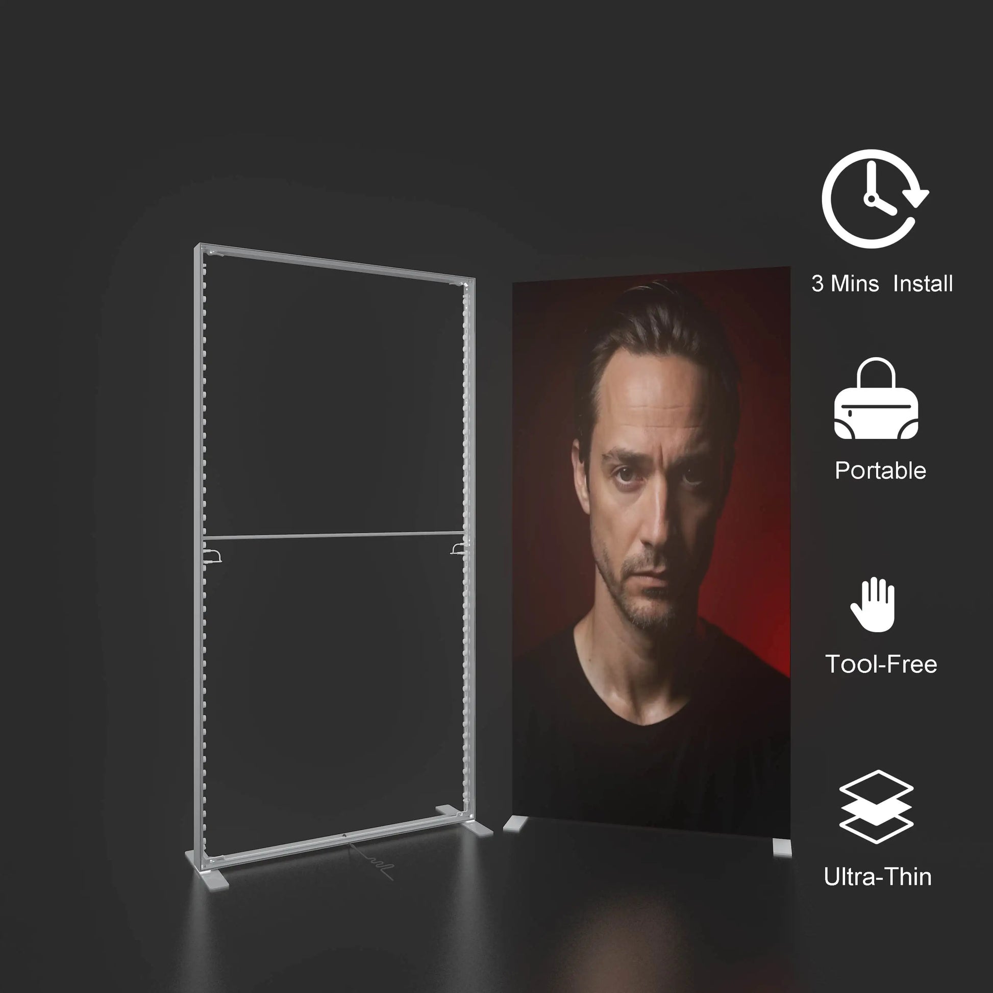 ANEW DISPLAY Seg Light Box 2024 Latest Models Backlit Frameless Fabric Display Advertising Tool-Free Led SEG Slim Light Boxes