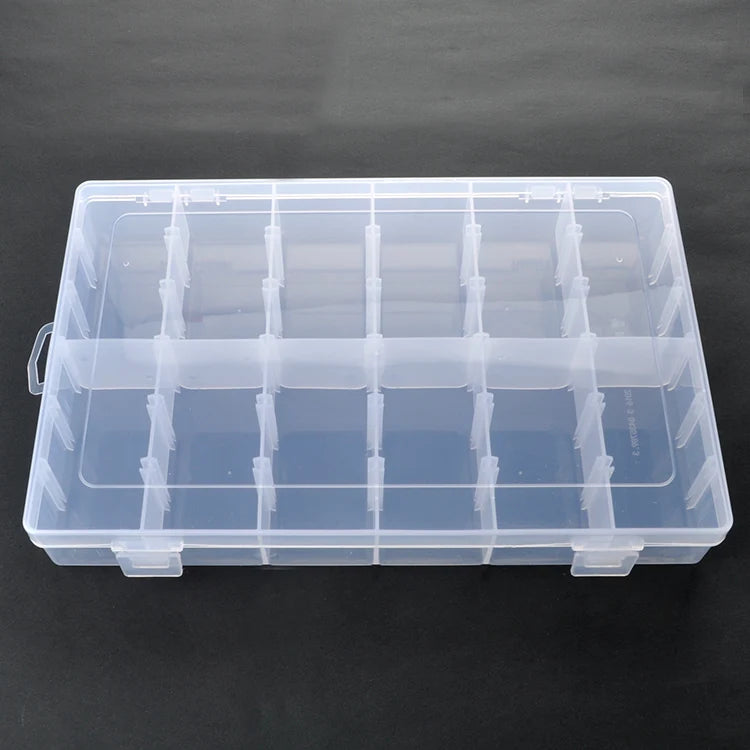12 Compartment Plastic Organizer Storage Box with Adjustable Dividers