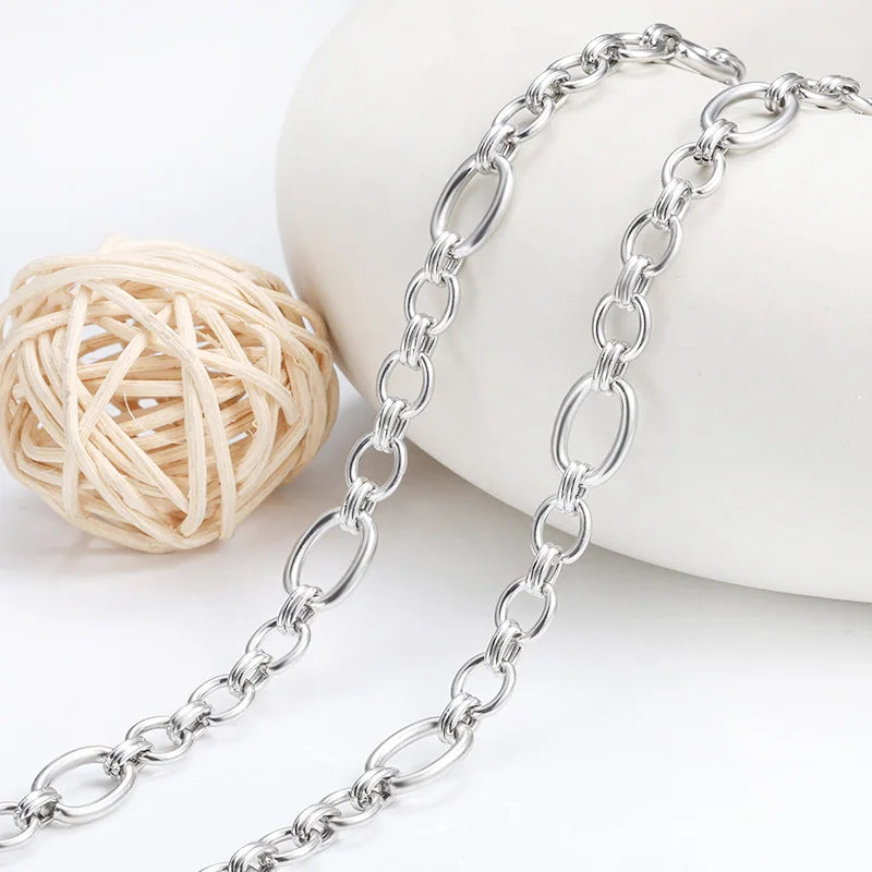 Hot Sale Big Chain for Men Women Necklace and Bracelets Exquisite 304L Titanium Stainless Steel Thick Chains for DIY Jewelry