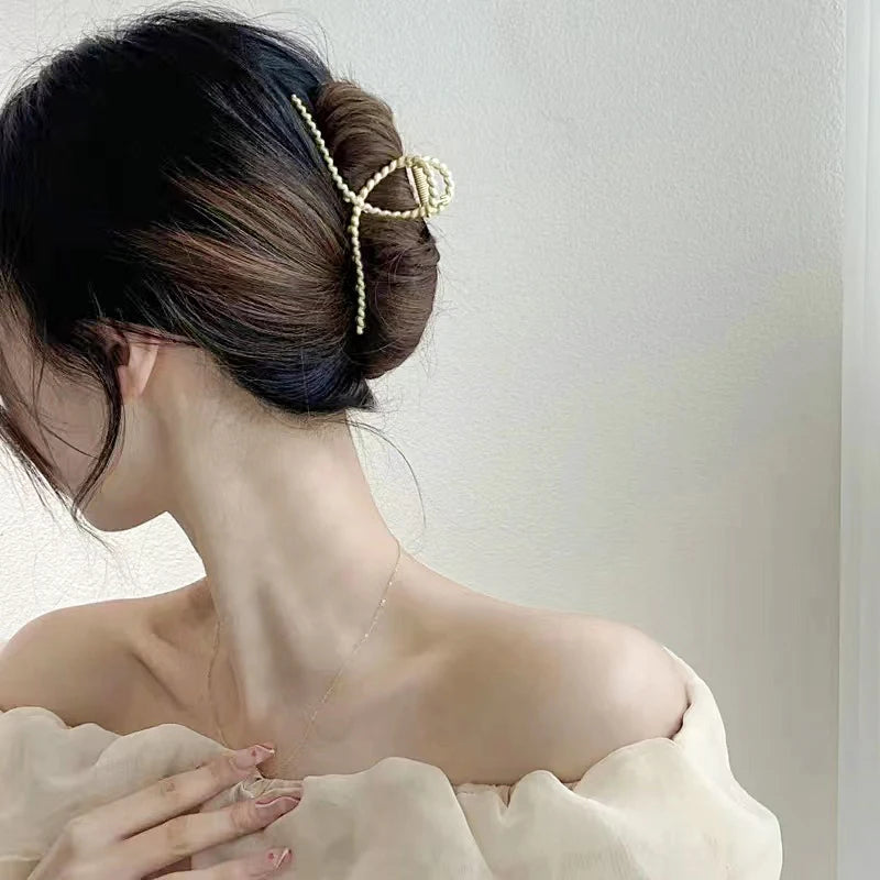 New Women's Hair Claw Clip Metal Back Alloy Bath Headdress for Ponytail Hair Accessories for Girls