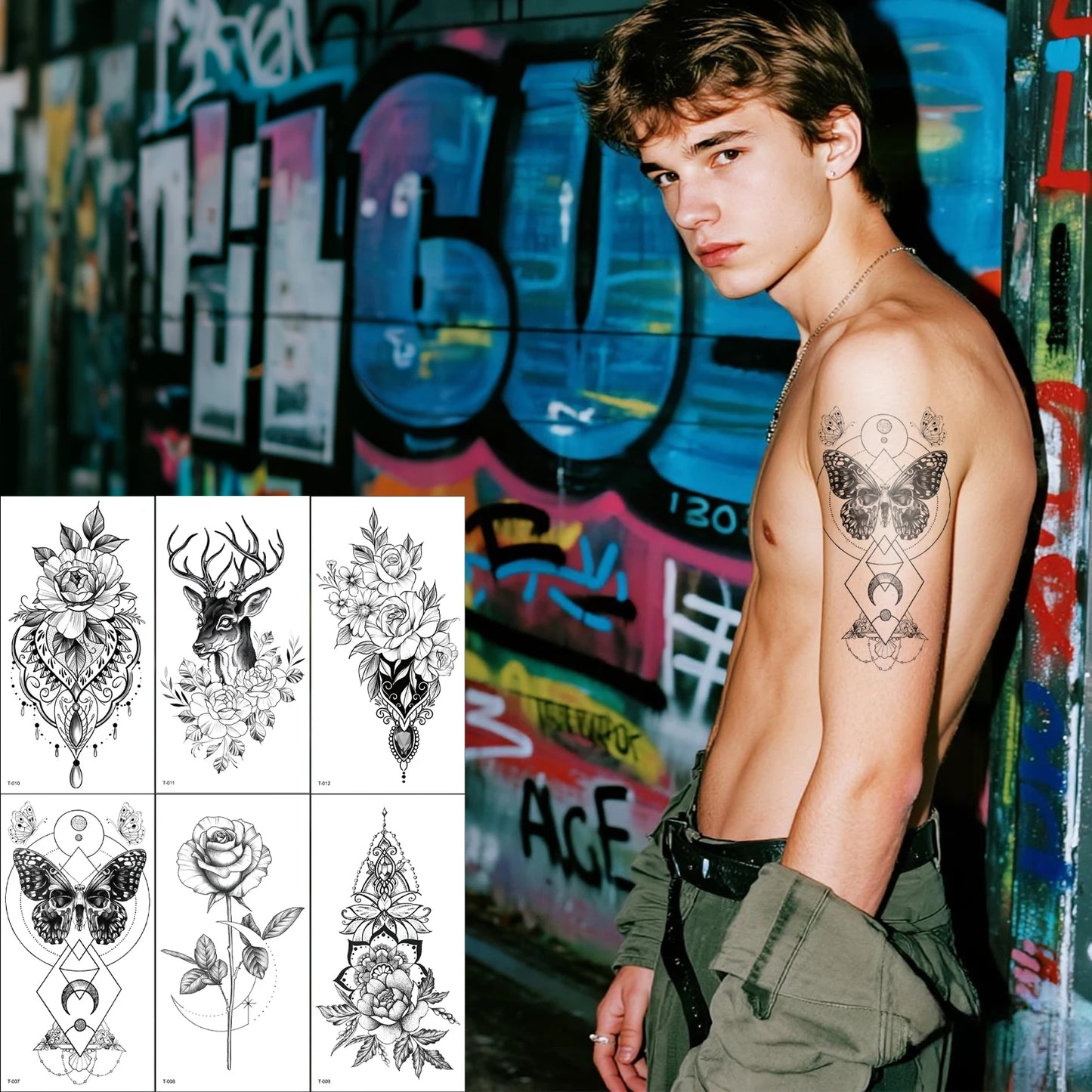 Premium Water Transfer Tattoo Stickers for Full Arm Coverage - Wholesale Available
