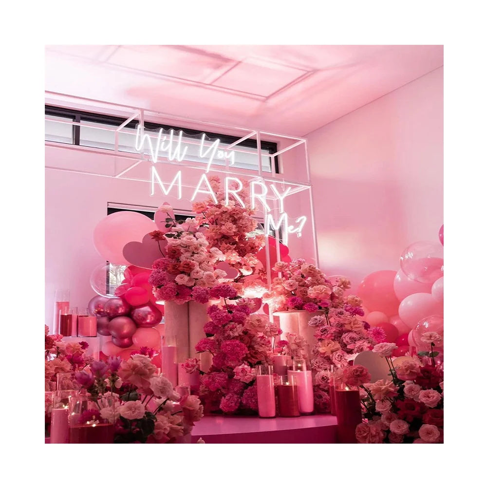 Custom Neon Sign Acrylic Party Neon Light Sign Illuminated Signboard Will You Marry Me Custom Led Lights Light up Sign Led Si