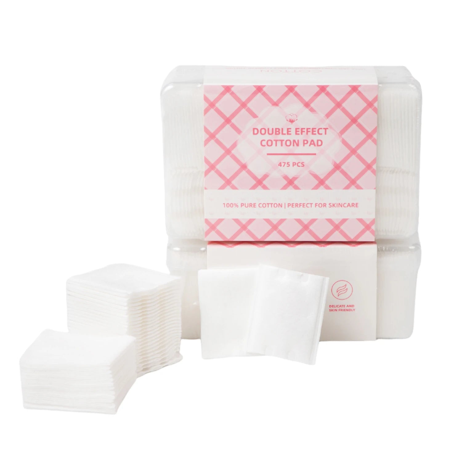 Premium 100% Cotton Pads Hypoallergenic Unbleached Lint-Free Soft Facial Eye Pads for Makeup Remover Chemical Free