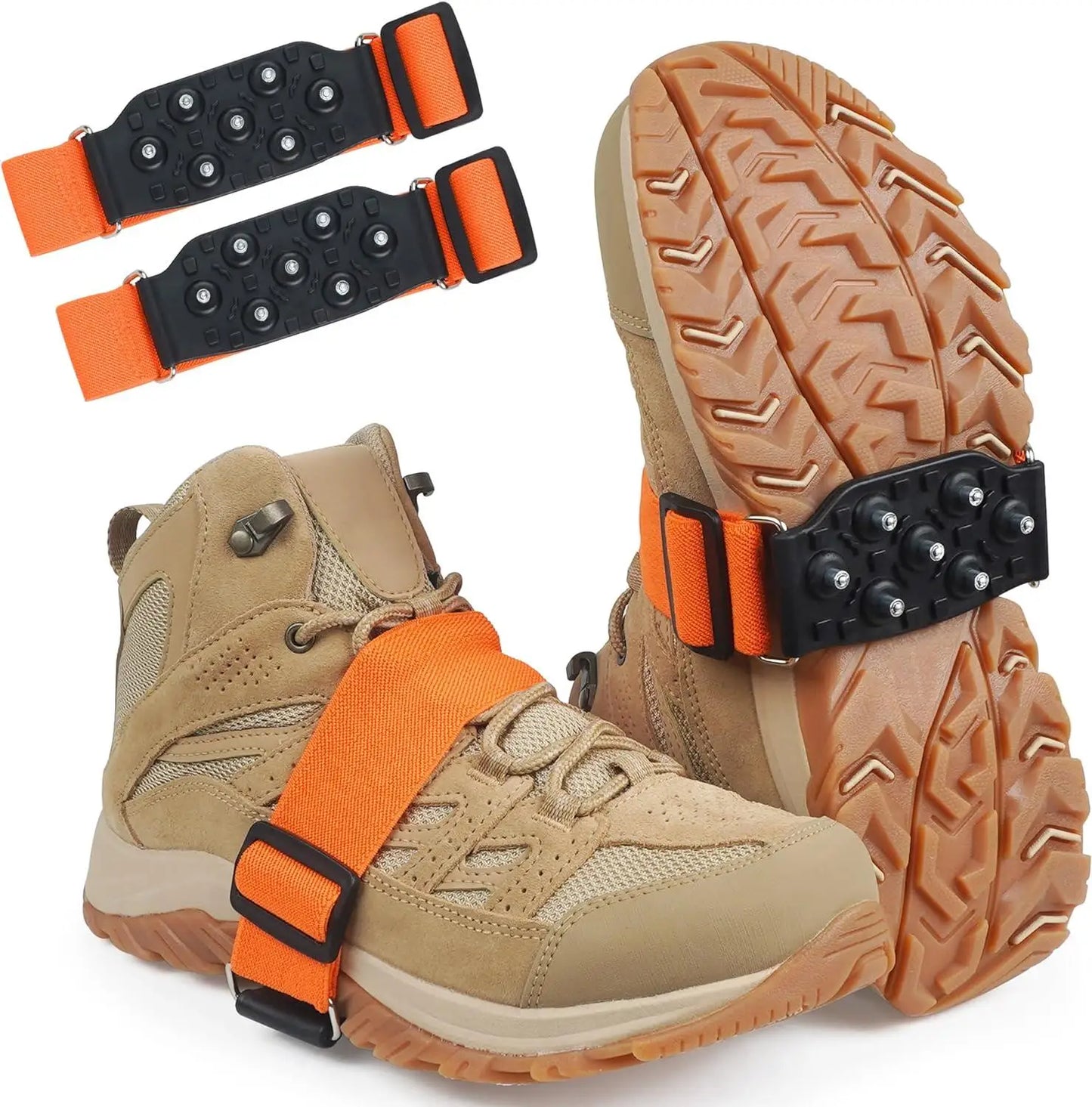 7 Tungsten Studs Ice Cleats for Shoes and Boots Crampon for Shoes Ice and Snow Cleats Non Slip Hiking Boots Snow Shoes