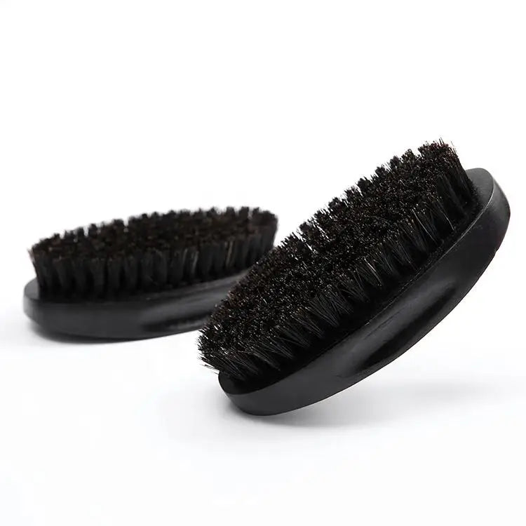 Popular Natural Wooden & Boar Bristle Black Beard Brush Square Cushion with Boar Bristle for Home Use Salon Wholesale Promoti