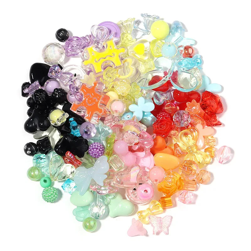 Assorted Cartoon Acrylic Loose Beads for DIY Phone Chain Beaded Jewelry Accessories