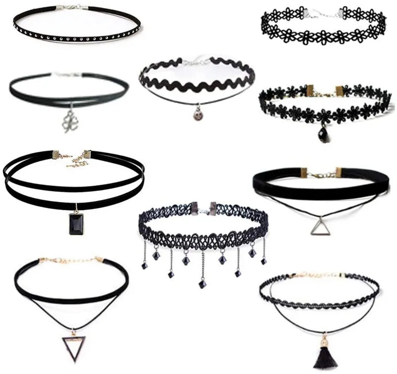 Wholesale Women Choker Necklace Gothic Necklace Lace Punk Choker Necklace