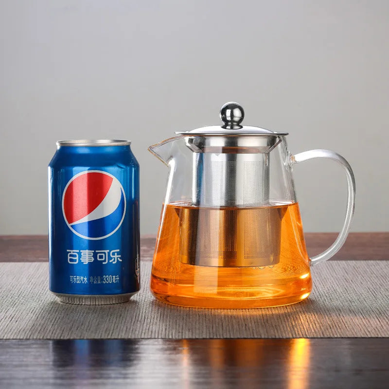 Glass Teapot with Removable Infuser 45oz Blooming and Loose Leaf Tea Pot Safe Tea Pot and Tea Strain