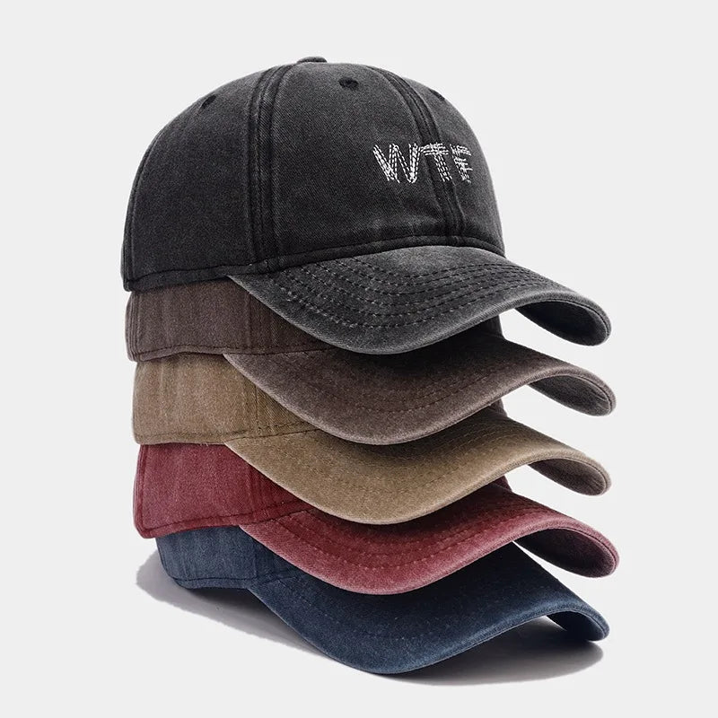 100% Cotton Plain Vintage Baseball Cap Custom Logo 6 Panel Men Blank Washed Unstructured Low Profile Soft Top Dad Hat for Men