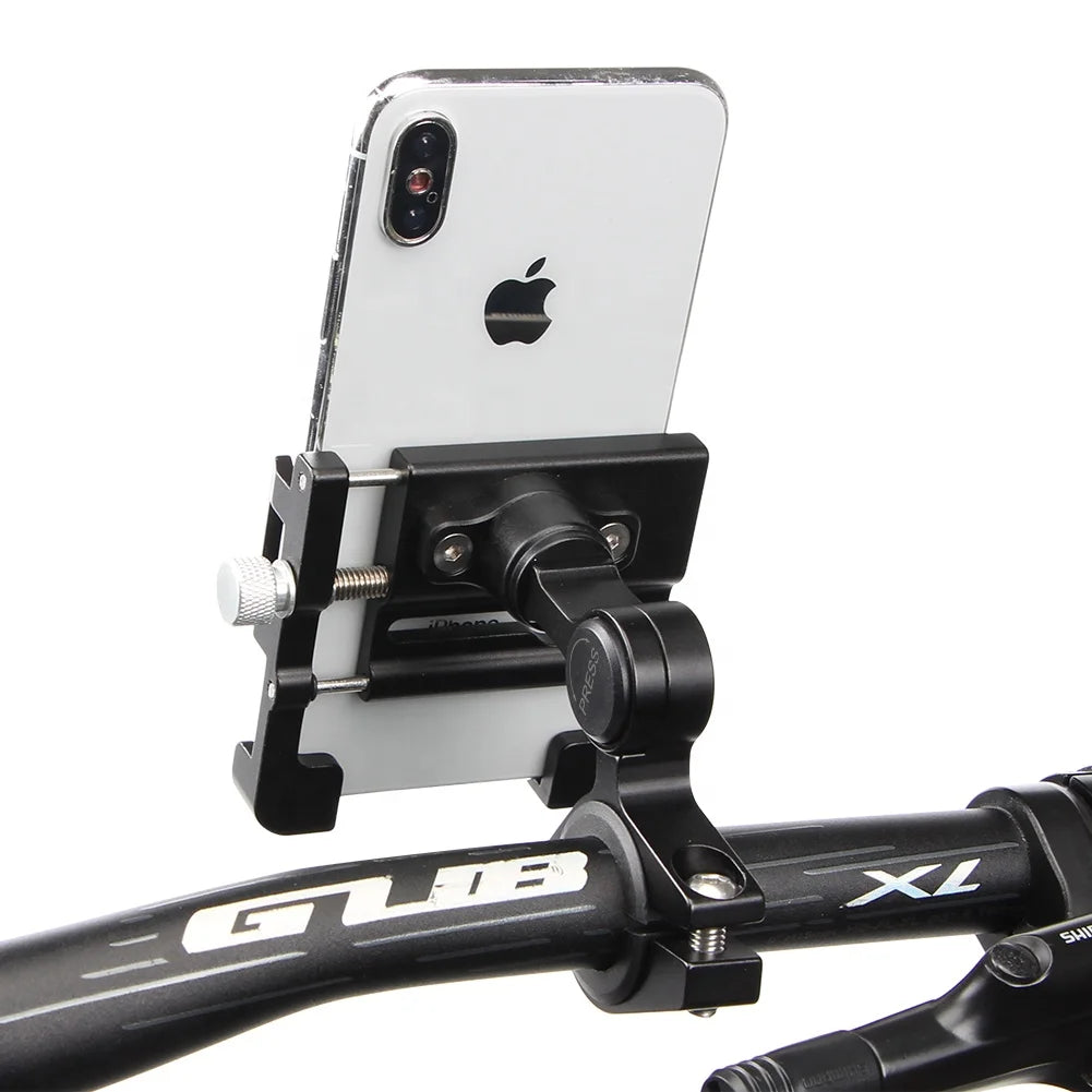 GUB PLUS18 Bicycle Motorcycle Phone Holder One Key Adjust Aluminum Bike Handlebar Mount Waterproof Phone Case Mobile Phone Mo
