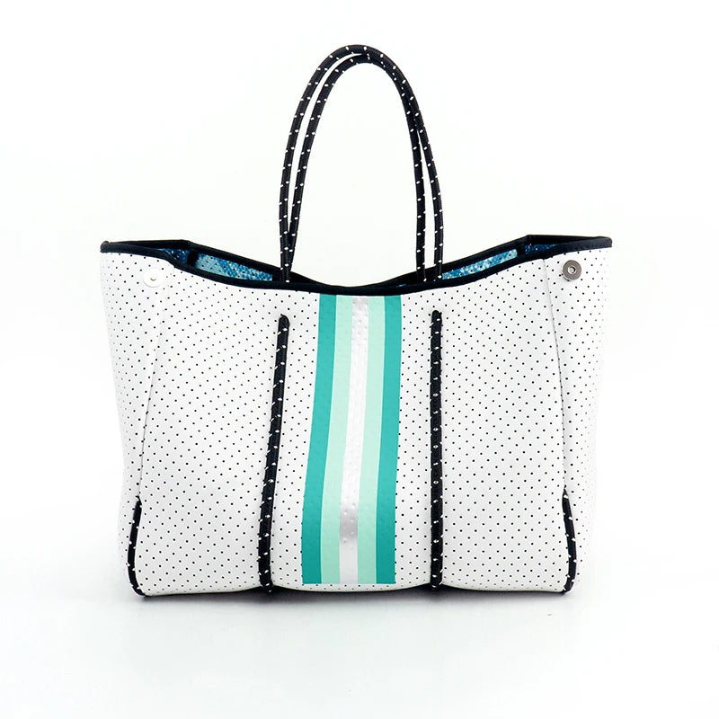 Wholesale Hot Sale Large Capacity Water Resistance Neoprene Handbags Durable Tote Bag Portable Beach Bag for Women