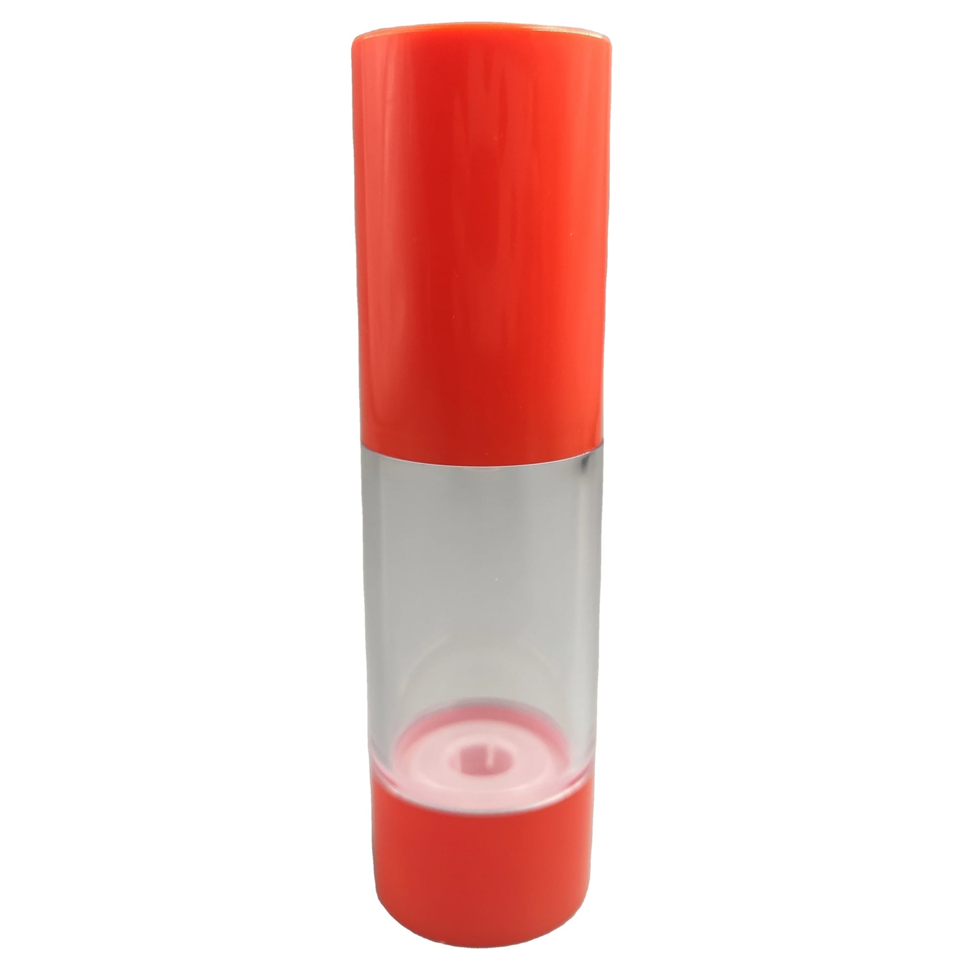 Wholesale Empty Airless Pump Bottles Wonderful Design Red Cover Transparent Body and Bottom Airless Bottle Lotion / Spray