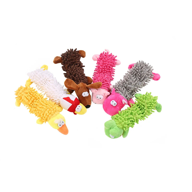 Ybgai Different Shape Flat Dog Toy with Crinkle Paper No Stuffing Pet Toy for Dog