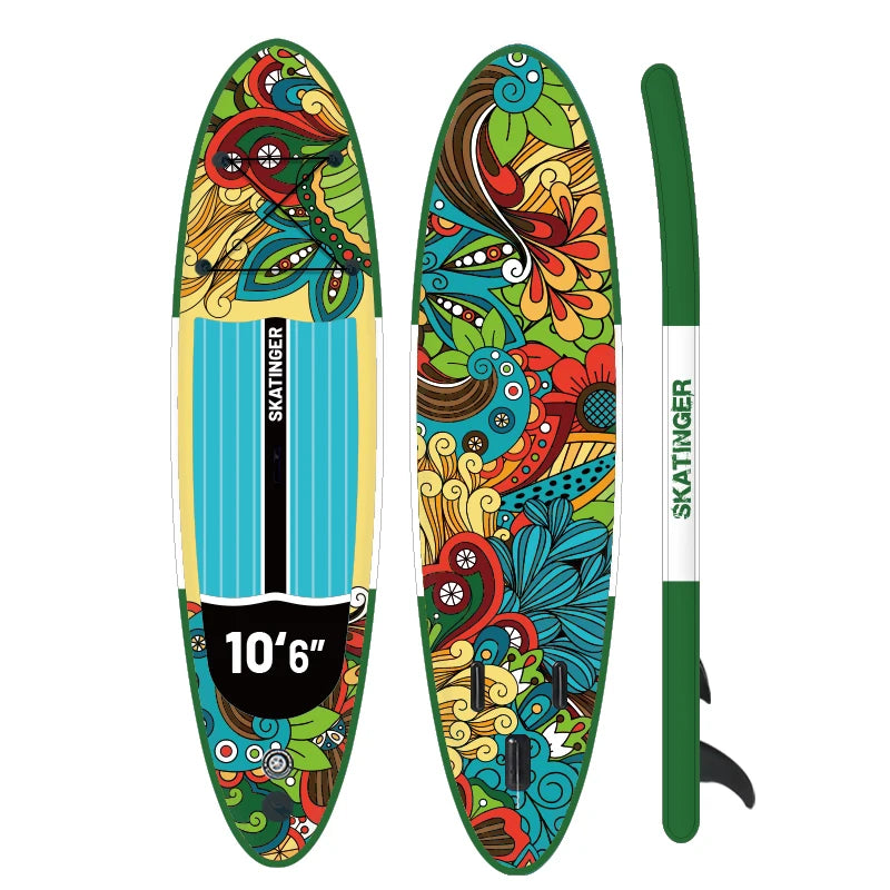 Skatinger China Manufactured Inflatable Stand-Up Paddle Board SUP for Water Sports with Pump and Bag Accessories for Surfing