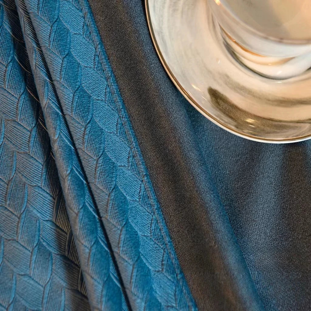 Irini Luxury Home Decor Flame Retardant Thermal Insulated Polyester Cotton Customizable Room Darkening Bedroom Curtains for