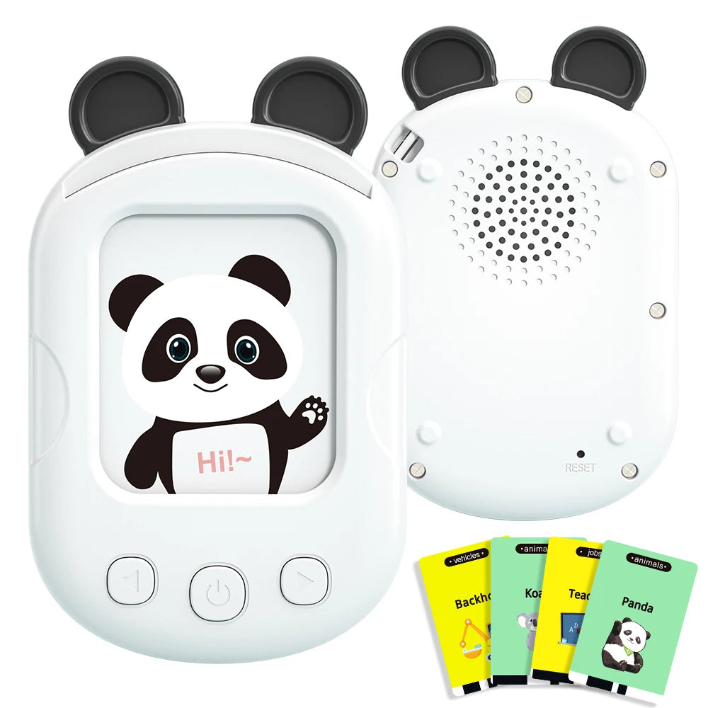 Adorable Animal Shaped Panda Flash Card Reading Device Talking Machine Language Learning Early Educational Toys for Kids