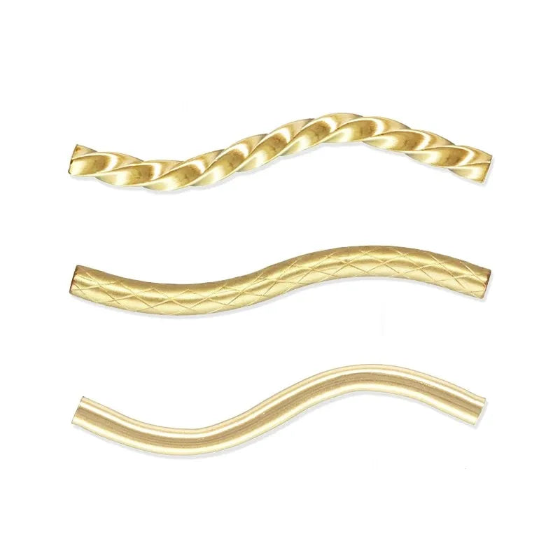 Non Tarnish GF Real 14K Gold Filled S Shape Curved Tubes for DIY Jewelry Necklace Bracelet Making Findings Accessories