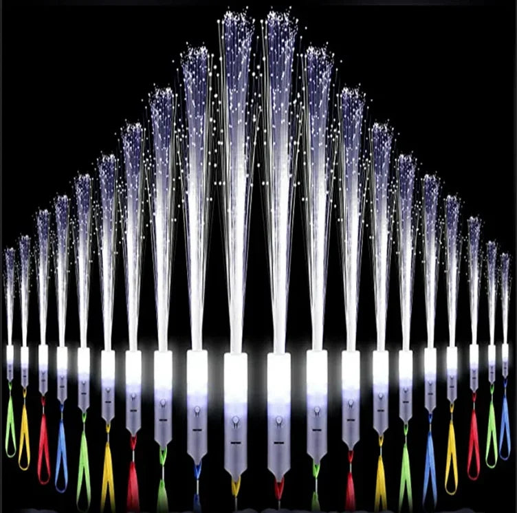 Wholesale Glow Fiber Optic Wand LED Glow Stick Light in the Dark Wedding Decor Birthday Festive & Party Supplies Glow Sticks