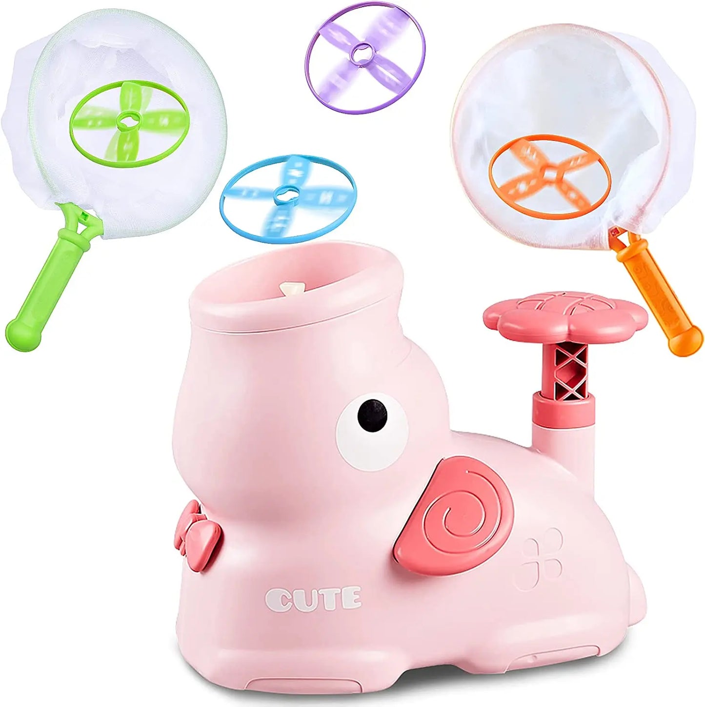 Kids Outdoor Yard Sport Toys Educational Ejection Disc Games Cartoon Whale Flying Disk Launcher Toy
